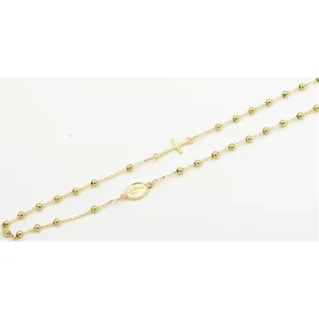 Náhrdelník Náhrdelník růženec ze žlutého zlata 42-45 cm ZLNAH217F + DÁREK ZDARMA