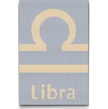 Diamantové malování Diamantové malování - Znamení zvěrokruhu - Libra Velikost: 20x30cm, Rámování: Pouze srolované plátno, Diamanty: Čtvercové