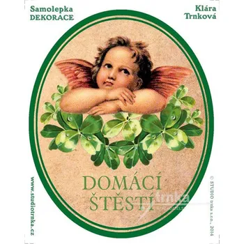 samolepka Dekorační samolepky - Domácí štěstí, zelený andělíček