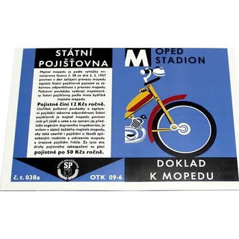 Kartička k mopedu S11 - lesklý, lakovaný, tvrzený papír