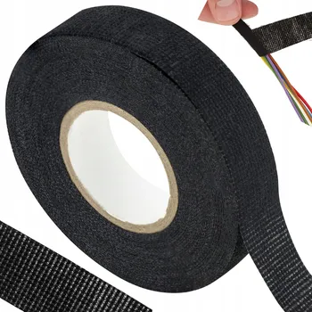 Izolační páska Izolační páska hrubě tkaná černá 20 mm 15 m