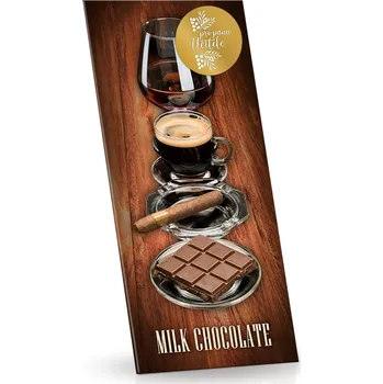 Čokoláda Selllot, s.r.o., K Hájům 34, 155 00 Praha 5 - Vyrobeno v EU Pro pana učitele - mléčná čokoláda s mandlemi a malinami 175g