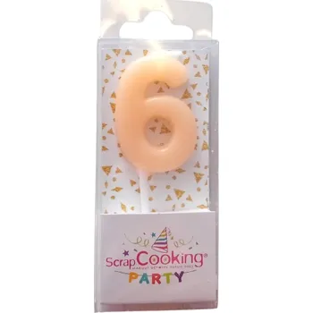 Svíčka ScrapCooking Svíčka na dort oranžová 6