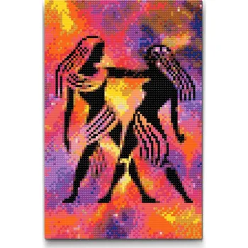 Diamantové malování Diamantové malování - Znamení zvěrokruhu - Blíženci Velikost: 40x60cm, Rámování: Pouze srolované plátno, Diamanty: Kulaté