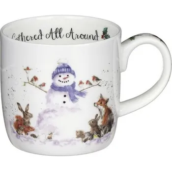 Wrendale vánoční porcelánový hrnek Gathered All Around se sněhulákem 0,31l (Snowman)