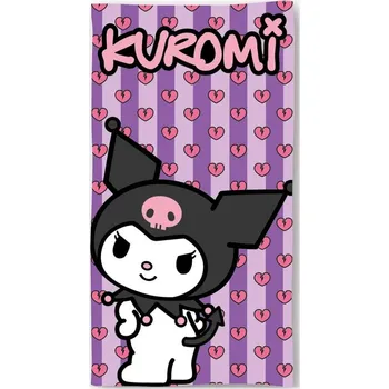 United Essentials • Bavlněná plážová osuška Kuromi - roztomilá rebelka - 100% bavlna - 70 x 140 cm