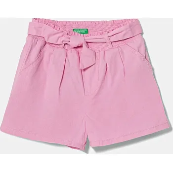 Dětské bavlněné šortky United Colors of Benetton 47RGG9030.P.Seasonal růžová 42X, vel. 104