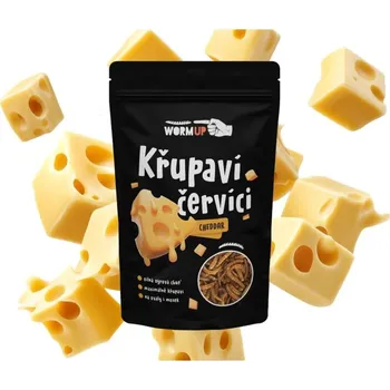 Sušené maso WormUP Křupaví Červíci 20 g Příchuť: Cheddar