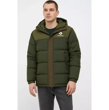 Pánská casual bunda Converse Winter Down Jacket péřová bunda pánská zelená zimní, vel. L