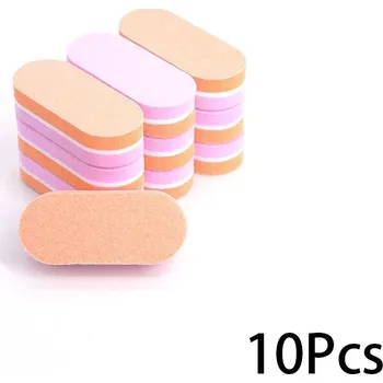 Mini bloky na nehty pro manikúru a pedikúru | pilník, leštící blok - Oranžová růžová 10 ks