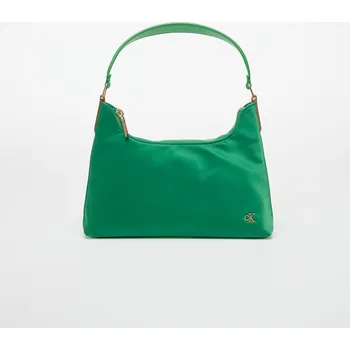 Calvin Klein Satin Nylon Small Shoulder Bag zelená