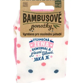 Party dekorace Albi Bambusové ponožky - Vyjímečná žena vel. 37-42