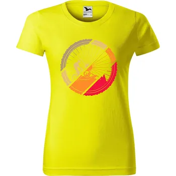 Dámské tričko Dámské tričko s potiskem Kolo v přírodě Barva trička: Citrónová - 96, Velikost: S