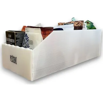 Úložný box usporadejto.cz Úložný box, plastový bílý 20x50x16cm - do spíže i do skříně KARTONPLAST