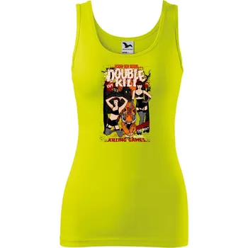 Dámské tílko s potiskem Double kill Velikost: XS, Barva: Limetková