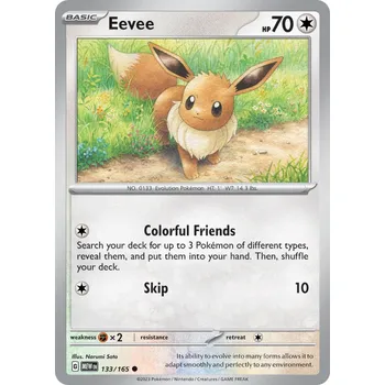 Sběratelská karetní hra Eevee MEW 133/165