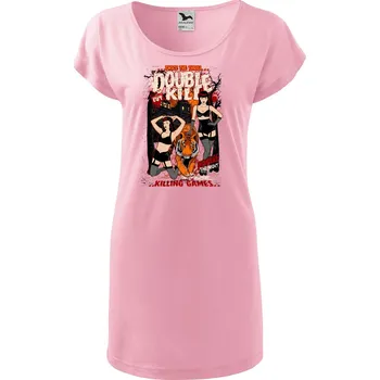 Dámské tričko DOBRÝ TRIKO Dámské tričko/šaty Double kill Velikost: M, Barva: Růžová