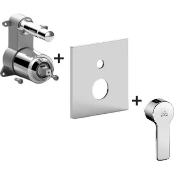 Vodovodní baterie Paffoni WEST vrchní sada vanové podomítkové baterie Barva: Chrom WSBOX015CR