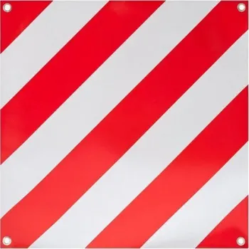 Příslušenství ke karavanu Tabule reflexní červeno bílá pro nadměrný náklad 50x50cm