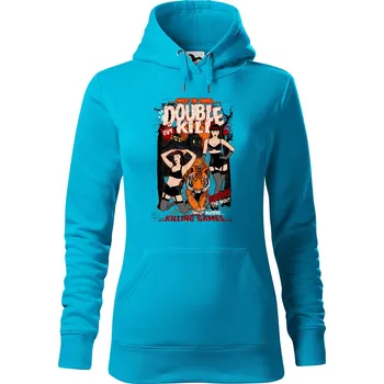 Pánská mikina Dámská mikina Double kill Velikost (žena): M, Vyberte barvu: Tyrkysová