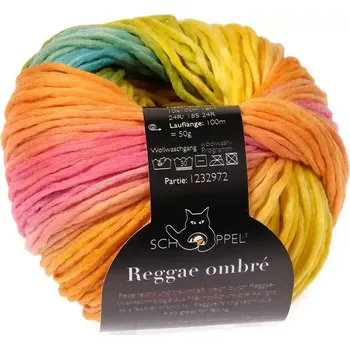 Příze Schoppel Wolle Reggae ombré 2594 Katzengold (Příze merino Reggae ombré 2594 Katzengold)