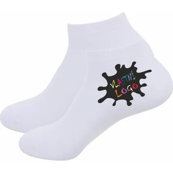 Dámské ponožky ON-DESIGN Dámské kotníkové ponožky s vlastním POTISKEM Velikost: 40, Barva: bílá