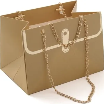 Kabelka Kabelka s řetízkem 10 x 15 cm Béžová