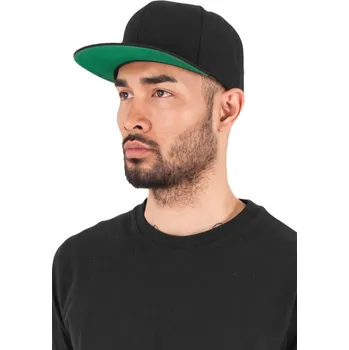 Kšiltovka Čepice kšiltovka Snapback, FLEXFIT Yupoong baseballová, černo-zelená