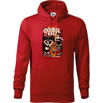 Pánská mikina DOBRÝ TRIKO Pánská mikina s potiskem Double kill Velikost pánské mikiny: 4XL, Barva: Červená