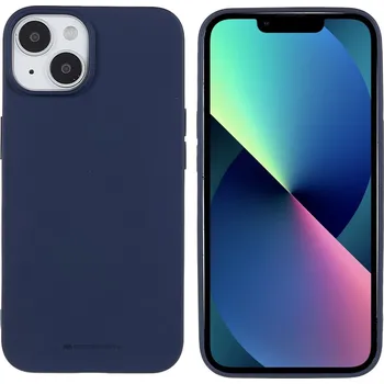Pouzdro na mobilní telefon Mercury Ochranný kryt pro iPhone 14 - Mercury, Soft Feeling Midnight Blue
