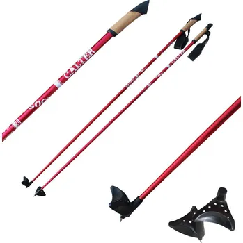 Běžecké lyžování RULYT® Výprodej - Běžecké hole CALTER® X-SNOW 120cm, rukojeť korek, červené