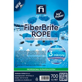 Bazénová chemie Filtrilo Filtrační kuličky FiberBrite ROPE Ag+ Power pes 50mm, 700g Balení: 1 Ks