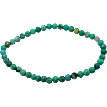 Náramek Tyrkys pravý – fazetovaný náramek z přírodního kamene, 4 mm kuličky