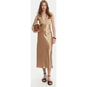 Dámské šaty Max Mara Leisure Koktejlové šaty Glizia 2516221048 Hnědá Regular Fit 40