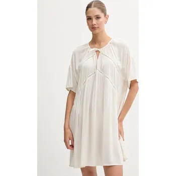 Dámské šaty Šaty United Colors of Benetton 4VW95V02B béžová 01X, vel. L