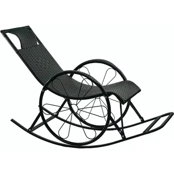 Křeslo Houpací křeslo ROKIN, černá - SLEVA 3% s kodem radost25