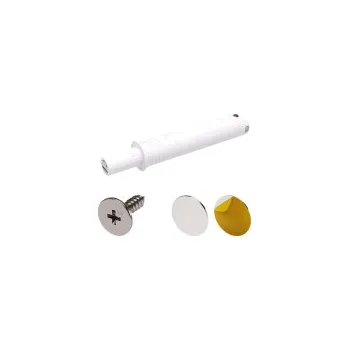 Nábytkové kování SET K-PUSH TECH s magnetom, 14 mm, 2x protikus, biely - kopie