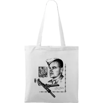 Plátěná taška - Jan Kubiš - Anthropoid Barva: Bílá