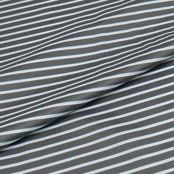 Podšívka PA077 šedá, modro-bílý pruh, š.140