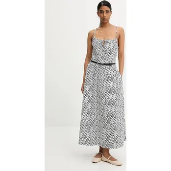 Dámské šaty Bavlněné šaty Answear.LAB bílá barva, maxi 2664.TKK 00X, vel. XL