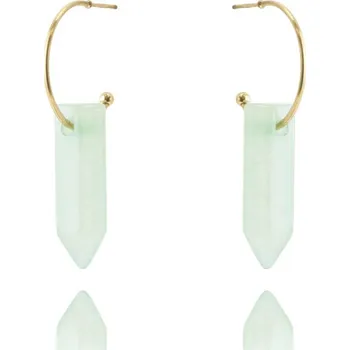 Náušnice Flamenco Mystique Náušnice z pozlacené nerezové oceli s horským krystalem KST2914