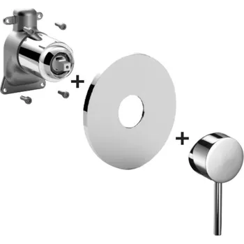 Vodovodní baterie Paffoni LIGHT vrchní sada sprchové podomítkové baterie Barva: Chrom LIGBOX010CR