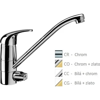 Vodovodní baterie Paffoni NETTUNO DUE dřezová stojánková baterie, pro myčku Barva: Barva (bílý lesk nebo černá) + chrom ND197CC