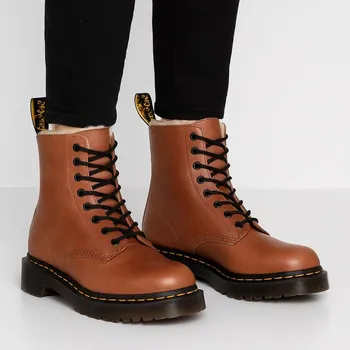 Dámská treková obuv Dámské hnědé kotníkové boty DR. MARTENS 1460 SERENA, vel. 38