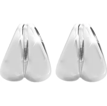 Módní doplněk JSB bijoux s.r.o. Stříbrné náušnice puzety dvojitá rozšiřující se kreole bez krystalů (Stříbro 925/1000)