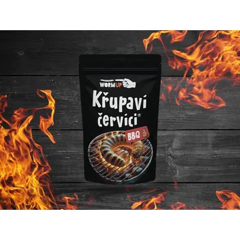 Sušené maso WormUP Křupaví Červíci 20 g Příchuť: BBQ