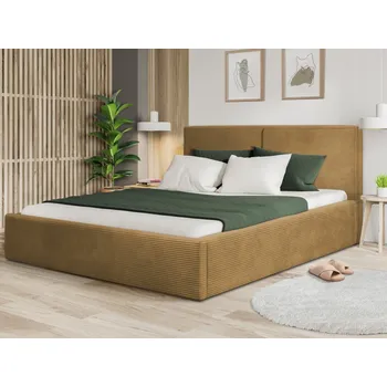 Postel Postel Inez 180x200 cm, topazově žlutá strukturovaná látka