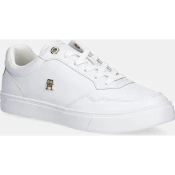 Dámská obuv Kožené tenisky Tommy Hilfiger ESSENTIAL ELEVATED COURT SNEAKER FW0FW08758 bílá 00X, EUR 39