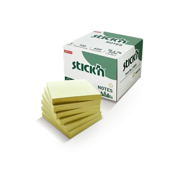 Samolepící bloček Stick'n by Hopax FSC 21894 Samolepicí bločky 76x76 mm, 6x100 lístků, pastelově žluté