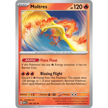 Karetní hra Moltres MEW 146/165 - holo